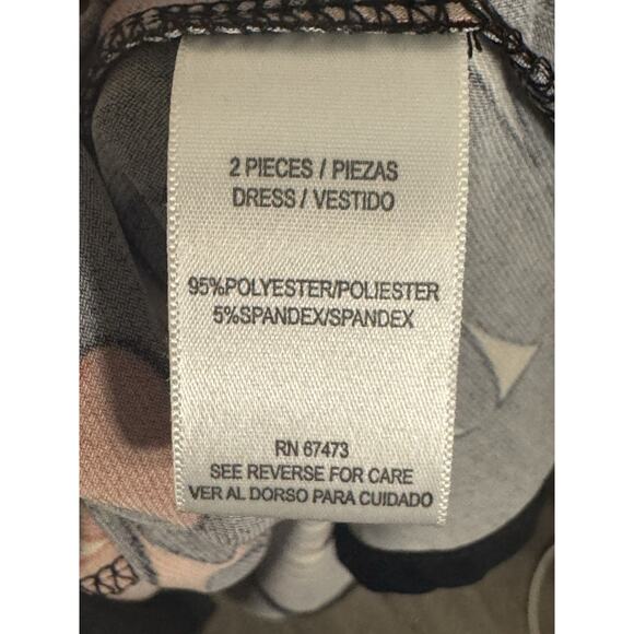 Julian Taylor Orange/Black/Cream Midi Dress With Shaw, 2 Pieces, 16P - Picture 9 of 12